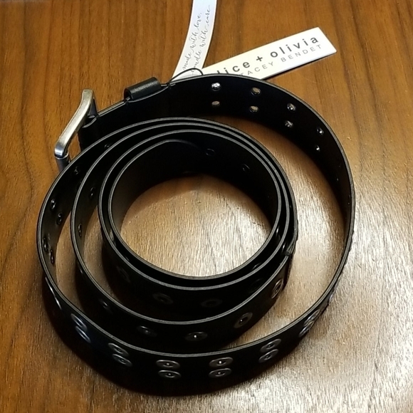 ?ALICE + OLIVIA? Eve Double Wrap Belt in Black main image 11